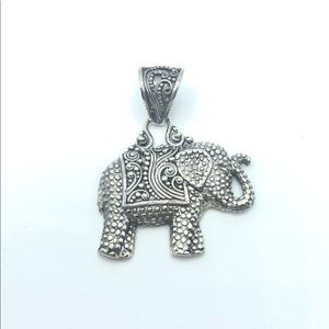 Sterling Silver Elephant Pendent Filigree Style